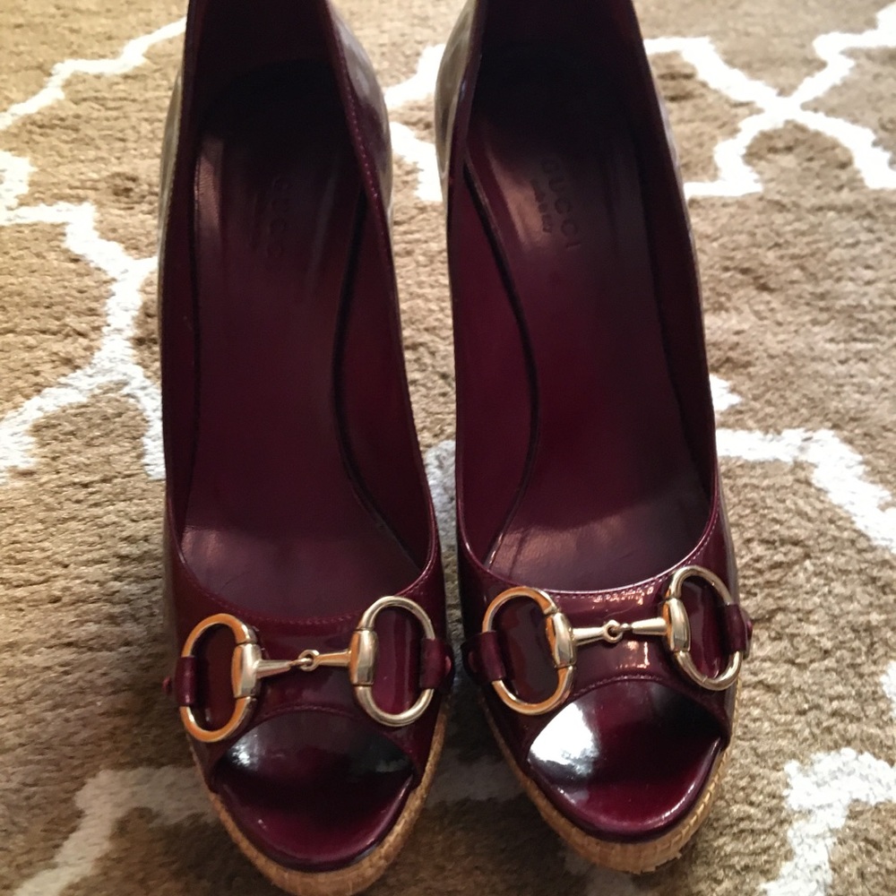 Gucci patent leather heals